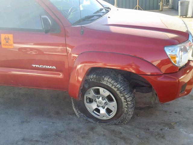 5TFUU4EN7EX108390 - 2014 TOYOTA TACOMA RED photo 9