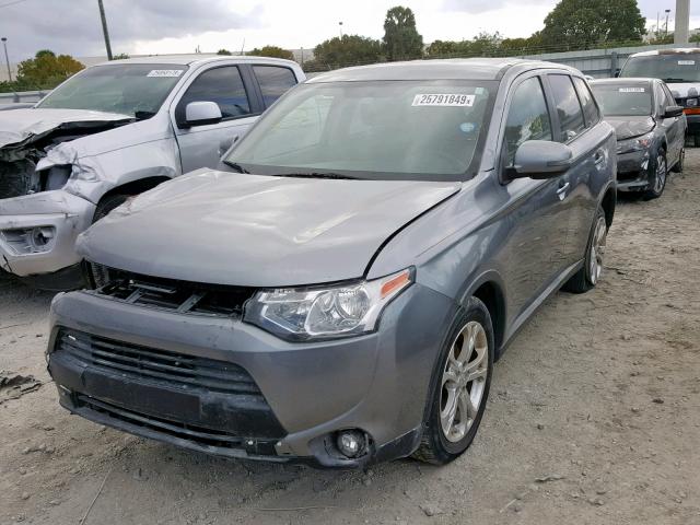 JA4AD3A31FZ000977 - 2015 MITSUBISHI OUTLANDER GRAY photo 2