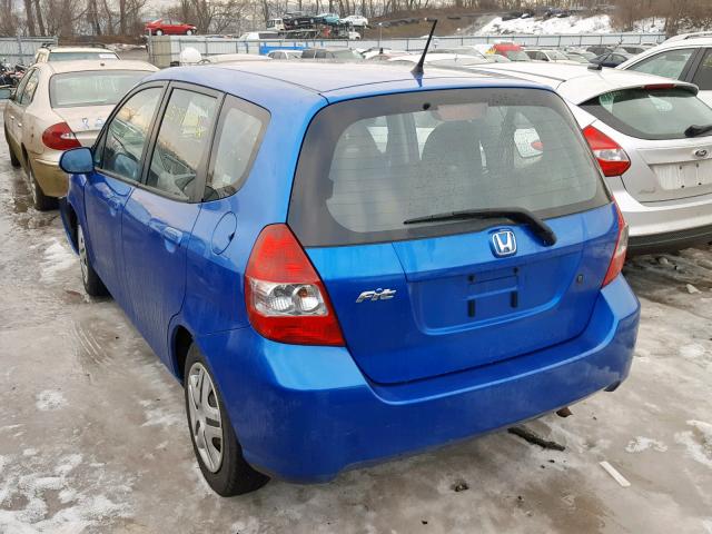 JHMGD38448S071146 - 2008 HONDA FIT BLUE photo 3