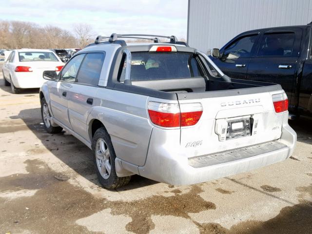 4S4BT62C257104963 - 2005 SUBARU BAJA SPORT SILVER photo 3