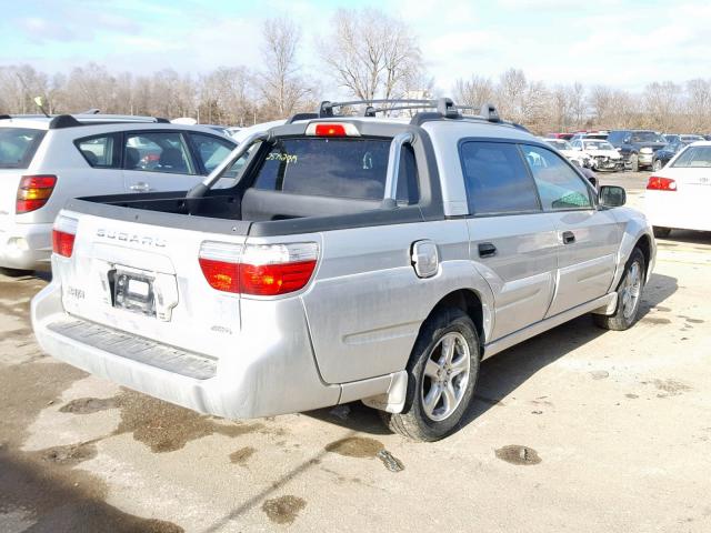 4S4BT62C257104963 - 2005 SUBARU BAJA SPORT SILVER photo 4