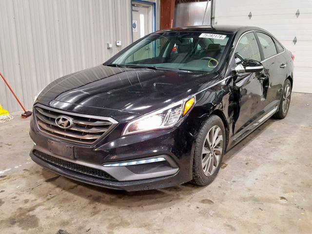 5NPE34AF5FH097540 - 2015 HYUNDAI SONATA SPO BLACK photo 2