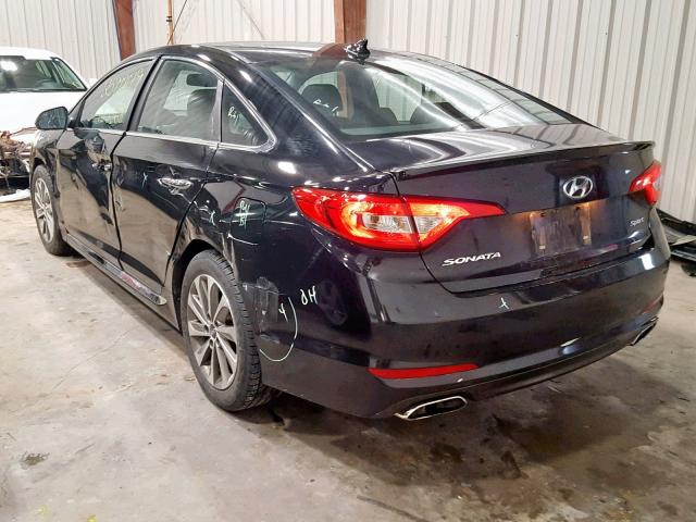 5NPE34AF5FH097540 - 2015 HYUNDAI SONATA SPO BLACK photo 3