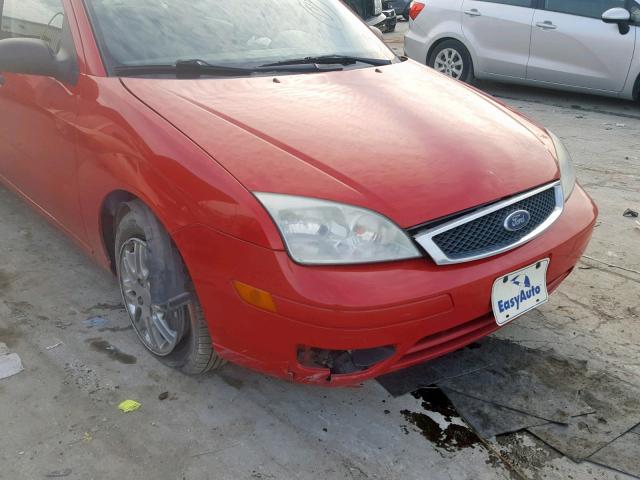 1FAFP34N77W289131 - 2007 FORD FOCUS ZX4 RED photo 9