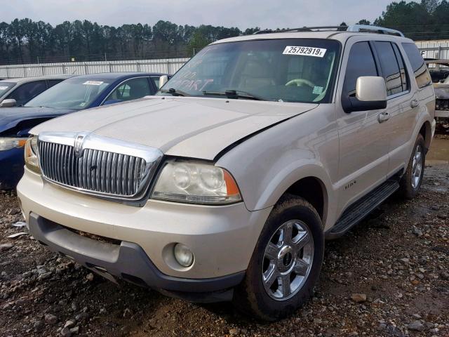 5LMEU68HX5ZJ19287 - 2005 LINCOLN AVIATOR CREAM photo 2