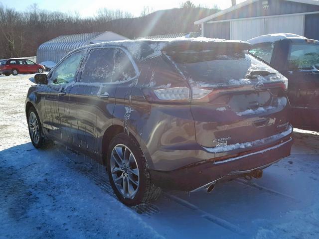 2FMPK4K84FBB75535 - 2015 FORD EDGE TITAN GRAY photo 3