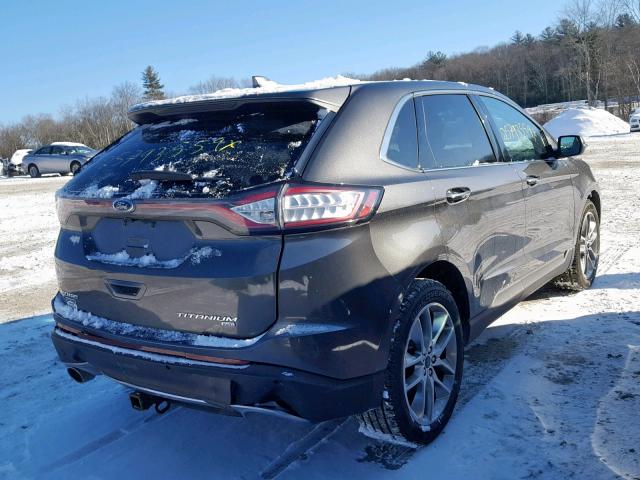 2FMPK4K84FBB75535 - 2015 FORD EDGE TITAN GRAY photo 4