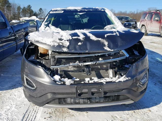 2FMPK4K84FBB75535 - 2015 FORD EDGE TITAN GRAY photo 9