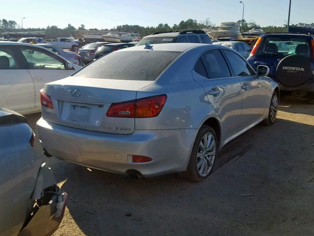 JTHCK262685018852 - 2008 LEXUS IS 250 SILVER photo 4