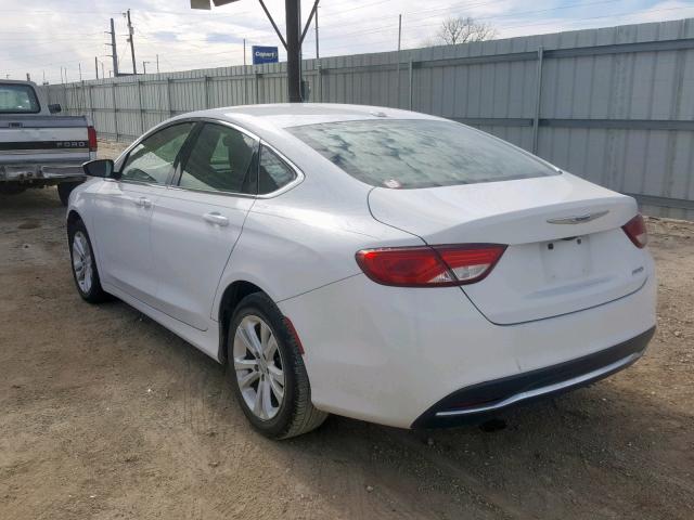 1C3CCCAB2FN690162 - 2015 CHRYSLER 200 LIMITE WHITE photo 3