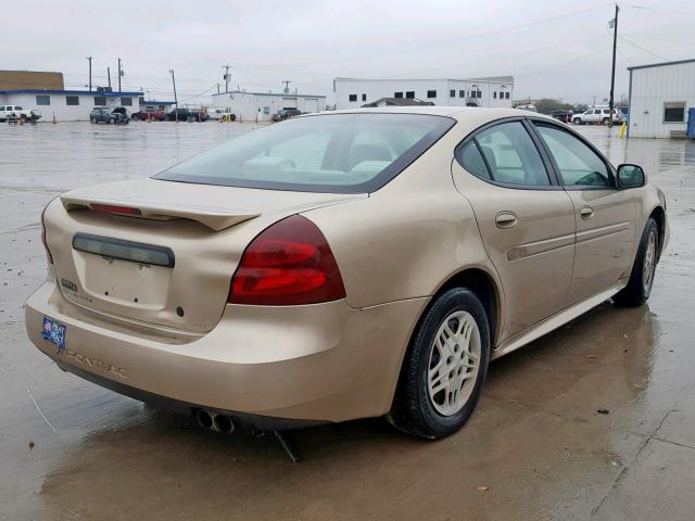 2G2WP542041316382 - 2004 PONTIAC GRAND PRIX BEIGE photo 4