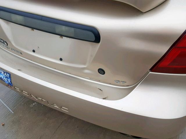2G2WP542041316382 - 2004 PONTIAC GRAND PRIX BEIGE photo 9