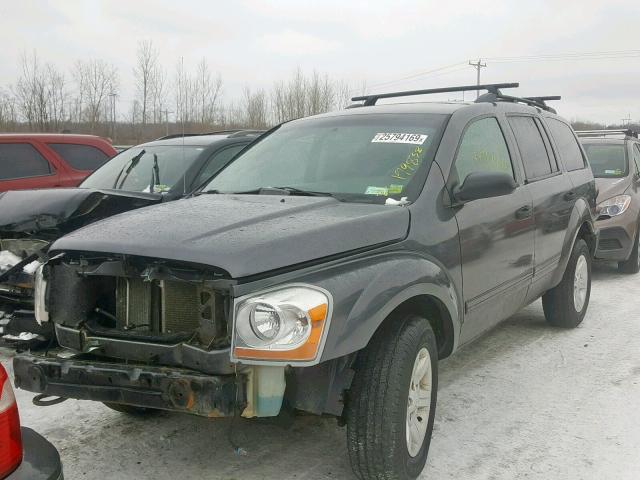 1D4HB48N74F218270 - 2004 DODGE DURANGO SL SILVER photo 2