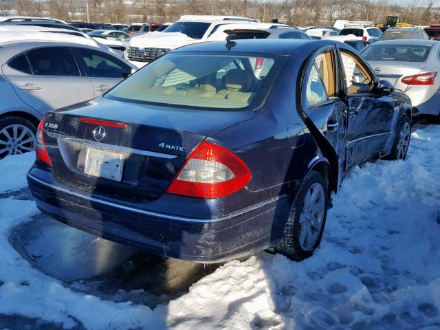 WDBUF87X27X222542 - 2007 MERCEDES-BENZ E 350 4MAT BLUE photo 4