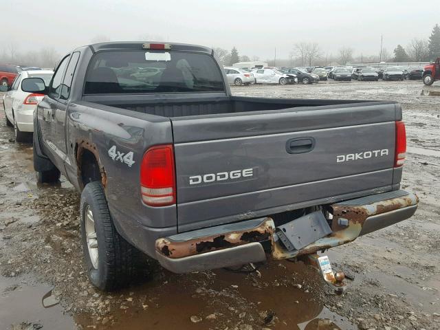 1D7HG32N23S204810 - 2003 DODGE DAKOTA SPO GRAY photo 3