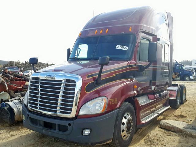 1FUJGLDR9CSBH9634 - 2012 FREIGHTLINER CASCADIA 1 RED photo 2