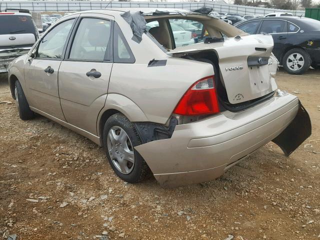 1FAFP34N76W214928 - 2006 FORD FOCUS ZX4 TAN photo 3