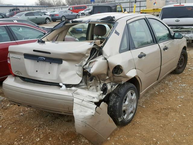 1FAFP34N76W214928 - 2006 FORD FOCUS ZX4 TAN photo 4