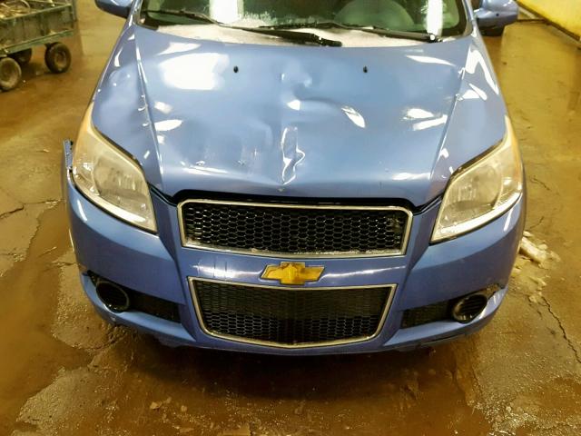 KL1TD66E99B384926 - 2009 CHEVROLET AVEO LS BLUE photo 7