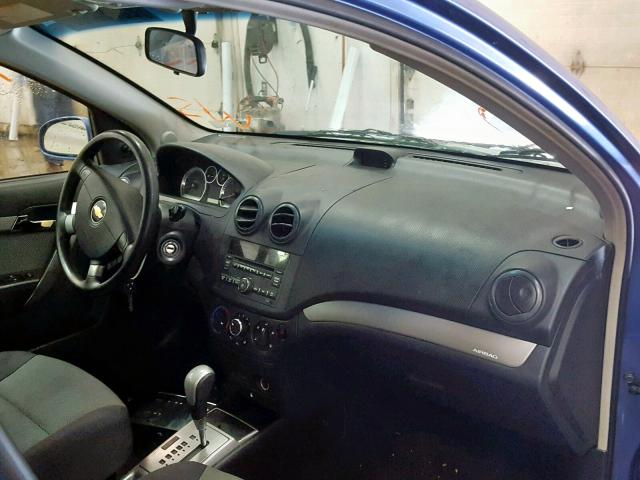 KL1TD66E99B384926 - 2009 CHEVROLET AVEO LS BLUE photo 9