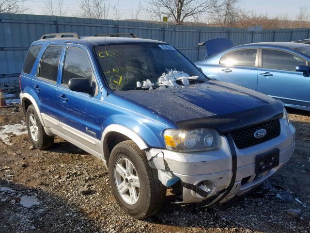 1FMCU59H97KA77855 - 2007 FORD ESCAPE HEV BLUE photo 1