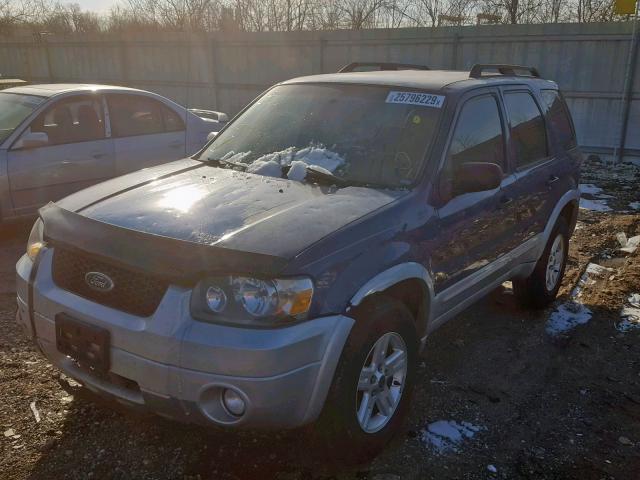 1FMCU59H97KA77855 - 2007 FORD ESCAPE HEV BLUE photo 2