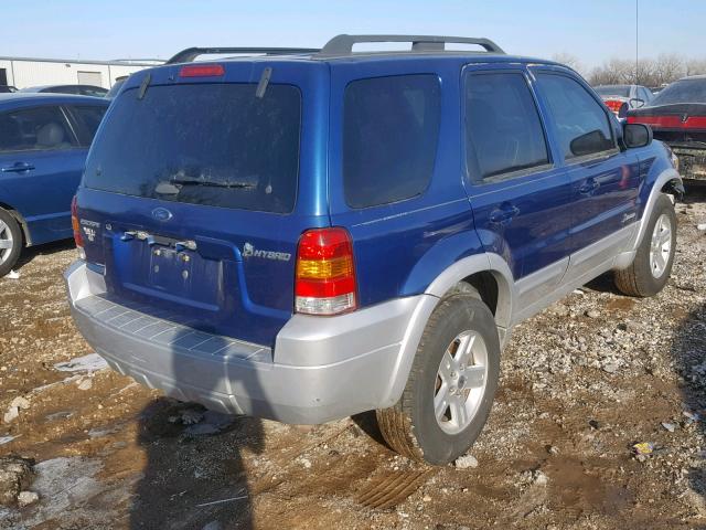 1FMCU59H97KA77855 - 2007 FORD ESCAPE HEV BLUE photo 4