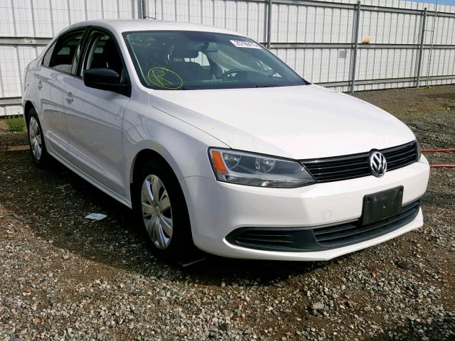 3VW2K7AJ3CM354595 - 2012 VOLKSWAGEN JETTA BASE WHITE photo 1