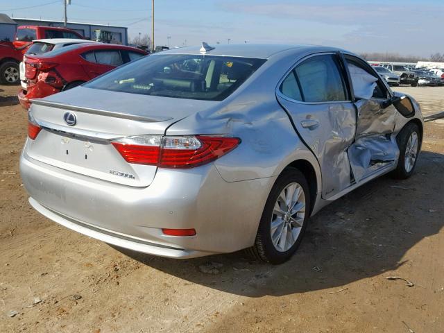 JTHBW1GG3E2073003 - 2014 LEXUS ES 300H SILVER photo 4