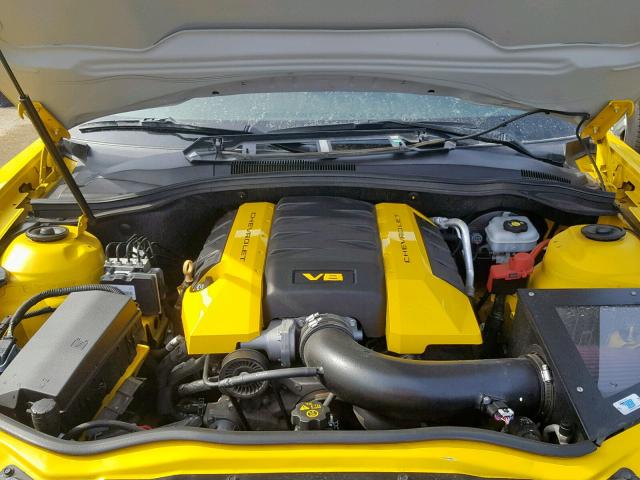 2G1FJ1EJ8B9136604 - 2011 CHEVROLET CAMARO SS YELLOW photo 7