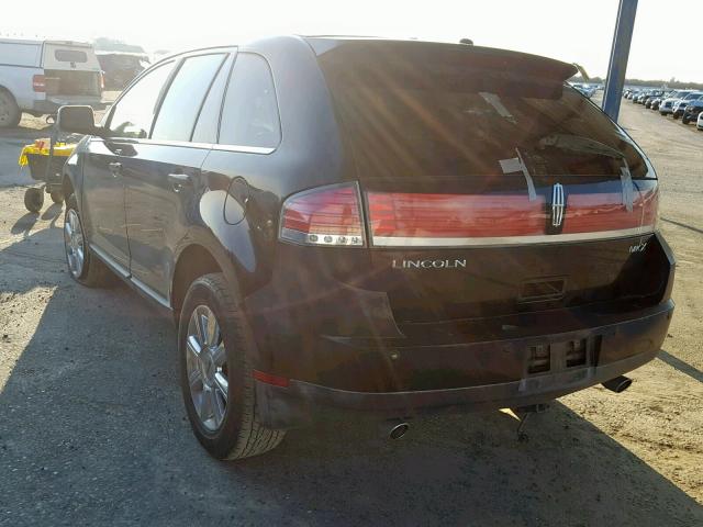 2LMDU68C87BJ02548 - 2007 LINCOLN MKX BLACK photo 3