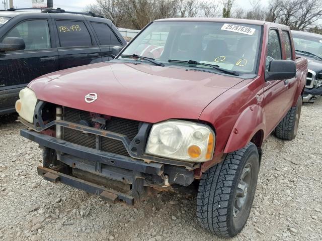 1N6ED27TX4C401563 - 2004 NISSAN FRONTIER C MAROON photo 2