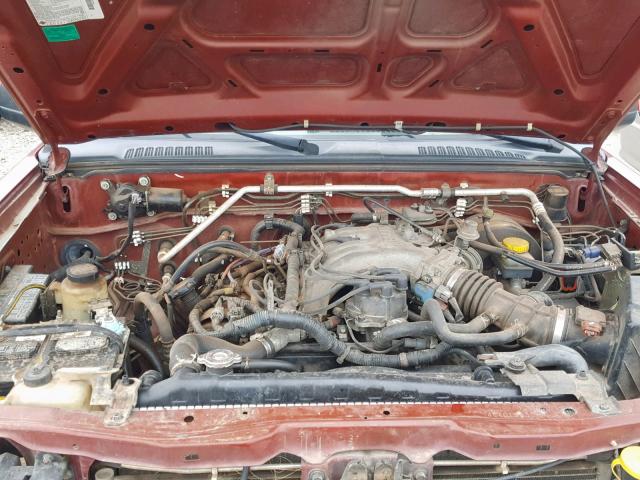 1N6ED27TX4C401563 - 2004 NISSAN FRONTIER C MAROON photo 7