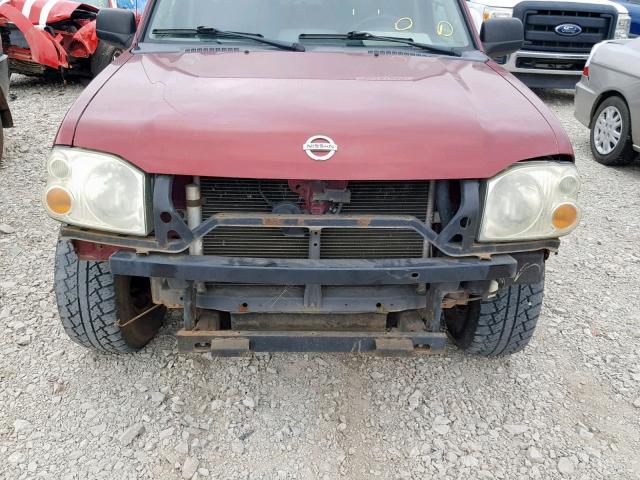 1N6ED27TX4C401563 - 2004 NISSAN FRONTIER C MAROON photo 9