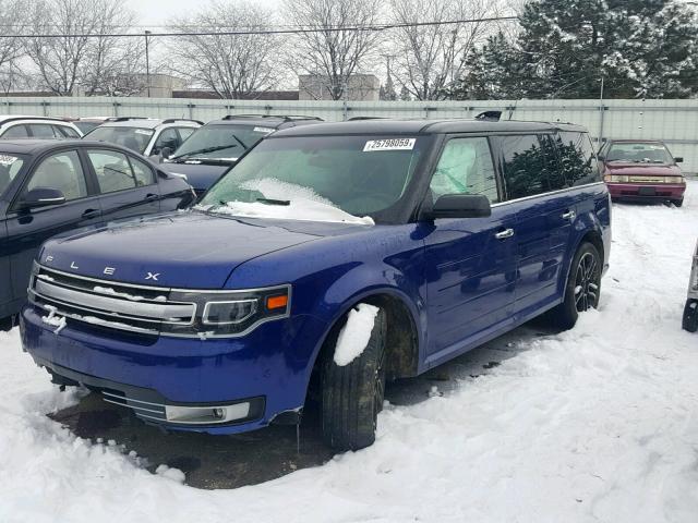 2FMHK6DT3EBD12805 - 2014 FORD FLEX LIMIT BLUE photo 2