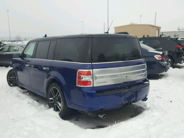 2FMHK6DT3EBD12805 - 2014 FORD FLEX LIMIT BLUE photo 3