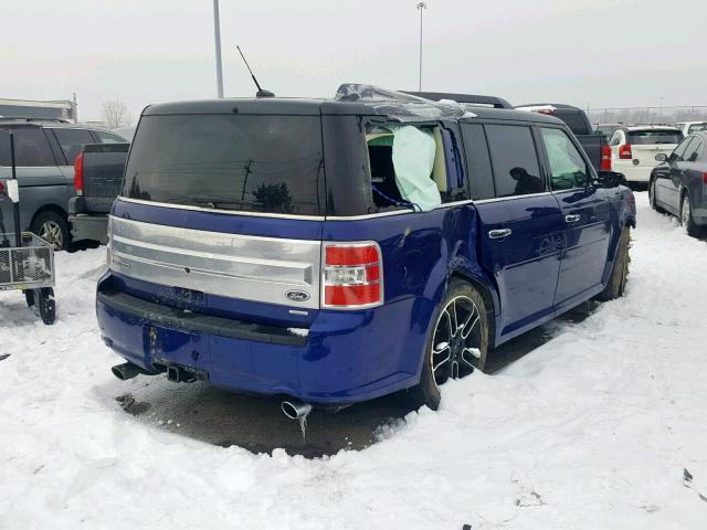 2FMHK6DT3EBD12805 - 2014 FORD FLEX LIMIT BLUE photo 4