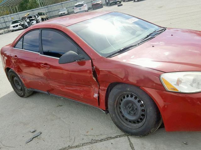 1G2ZF55B864242473 - 2006 PONTIAC G6 SE RED photo 9