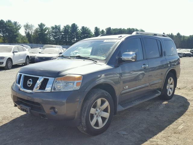 5N1AA08C68N605098 - 2008 NISSAN ARMADA SE GRAY photo 2