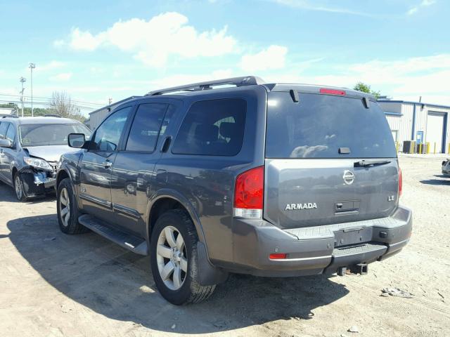 5N1AA08C68N605098 - 2008 NISSAN ARMADA SE GRAY photo 3