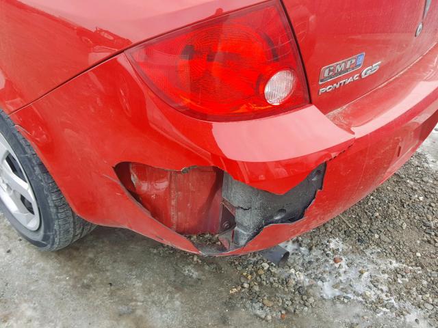 1G2AJ55F487154231 - 2008 PONTIAC G5 RED photo 9