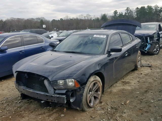 2C3CDXHG9DH531974 - 2013 DODGE CHARGER SX BLACK photo 2