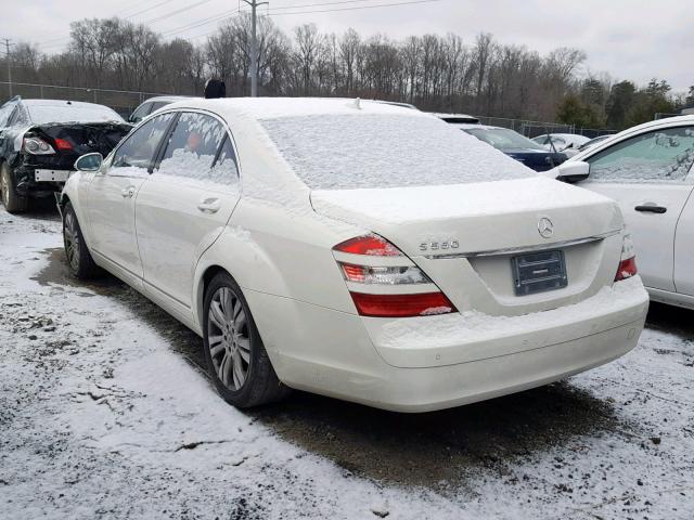 WDDNG71X49A248044 - 2009 MERCEDES-BENZ S 550 WHITE photo 3