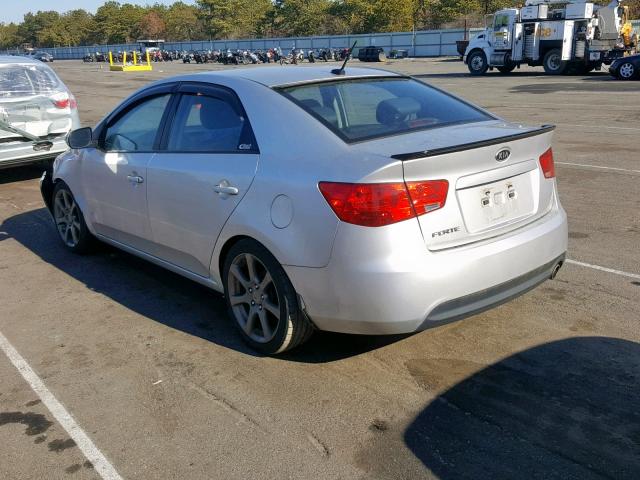 KNAFW4A34A5296599 - 2010 KIA FORTE SX SILVER photo 3