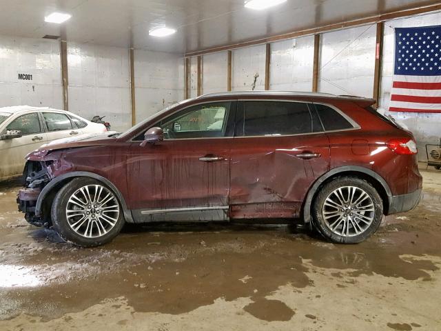 2LMTJ6LP7GBL43676 - 2016 LINCOLN MKX RESERV MAROON photo 9