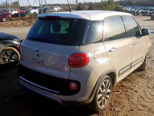 ZFBCFADH4GZ037627 - 2016 FIAT 500L TREKK TAN photo 4