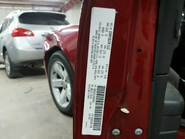 2B3KA33V19H506851 - 2009 DODGE CHARGER SX MAROON photo 10