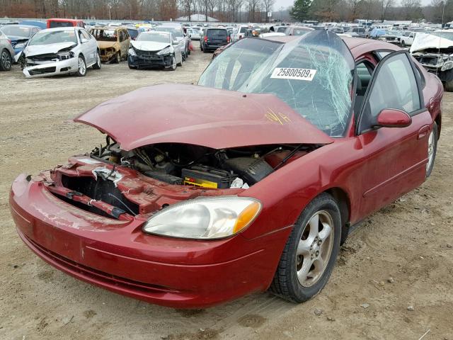 1FAFP55U02G165657 - 2002 FORD TAURUS SES MAROON photo 2