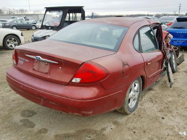 1FAFP55U02G165657 - 2002 FORD TAURUS SES MAROON photo 4