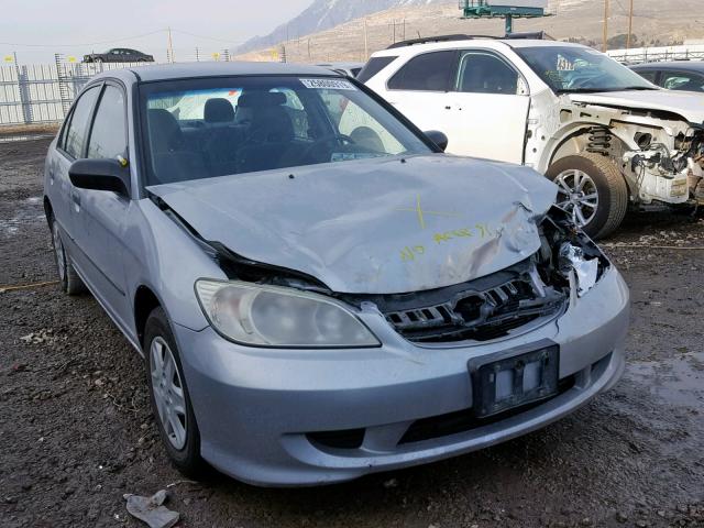 1HGES16345L024655 - 2005 HONDA CIVIC DX V SILVER photo 1